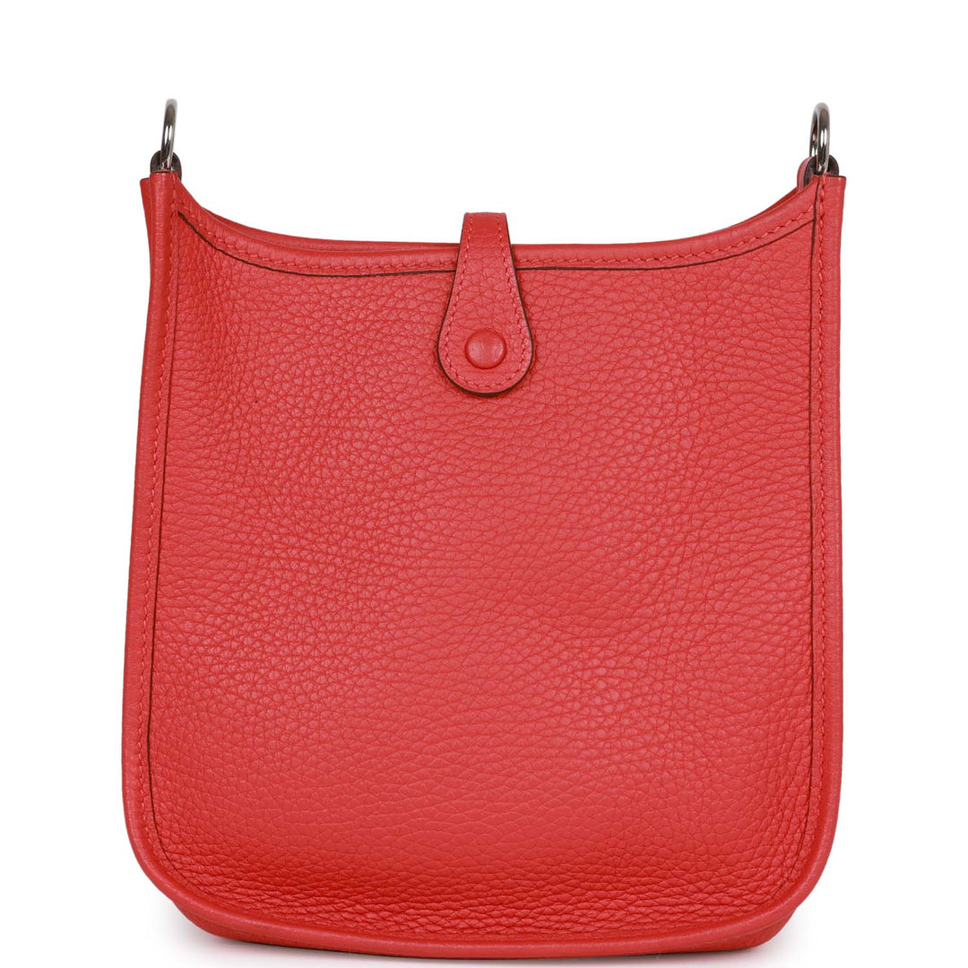 Top quality Hermes Evelyne TPM Rouge Tomate Clemence Palladium Hardware