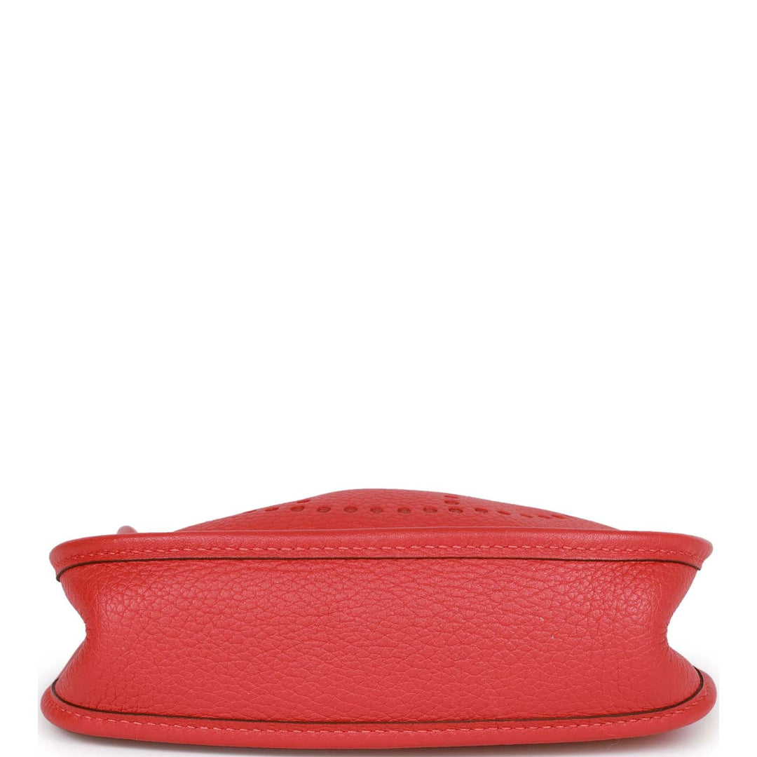 Top quality Hermes Evelyne TPM Rouge Tomate Clemence Palladium Hardware
