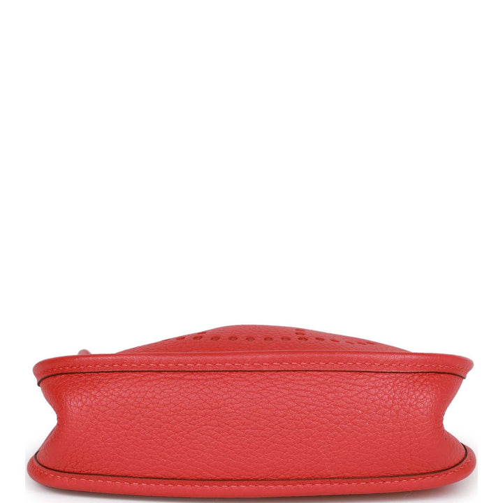 Top quality Hermes Evelyne TPM Rouge Tomate Clemence Palladium Hardware