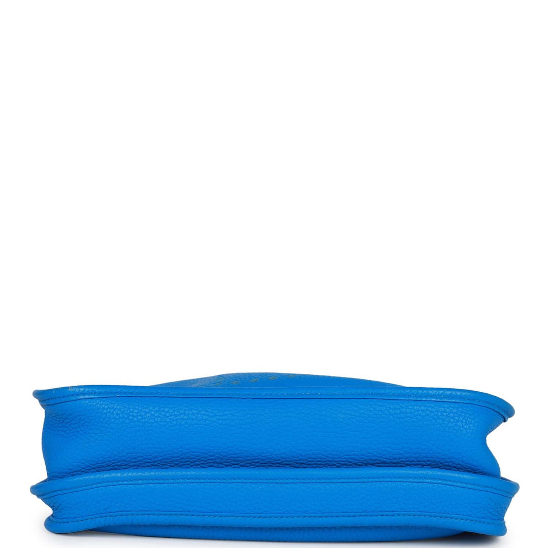 Top quality Hermes Evelyne III PM Bleu Hydra Clemence Palladium Hardware
