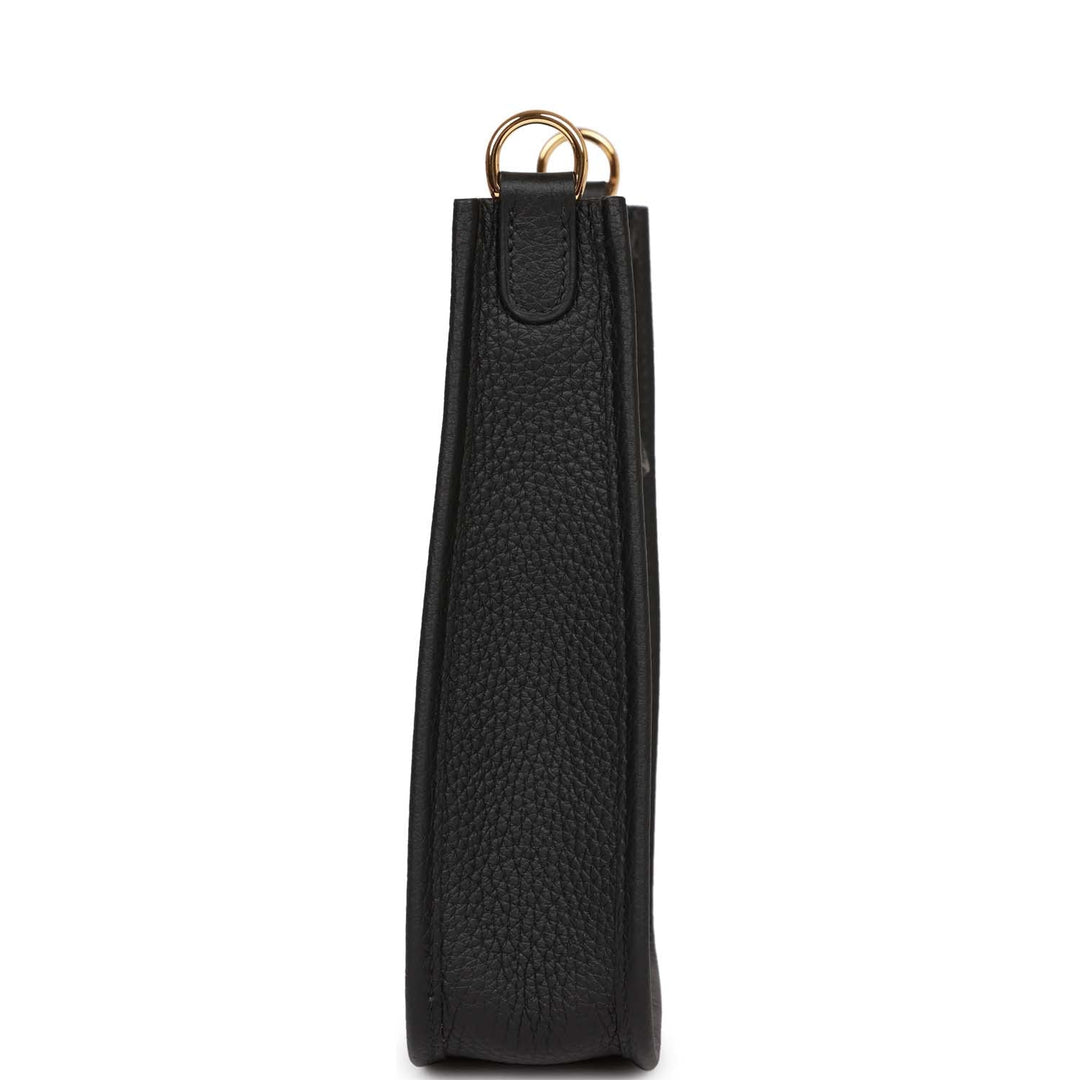 Top quality Hermes Evelyne TPM Black Clemence Gold Hardware