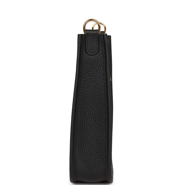 Top quality Hermes Evelyne TPM Black Clemence Gold Hardware