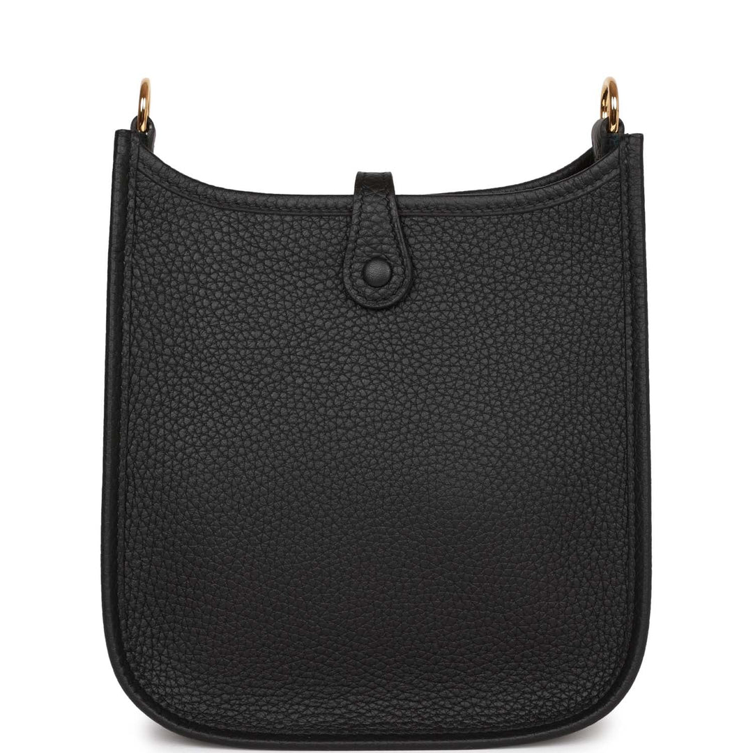 Top quality Hermes Evelyne TPM Black Clemence Gold Hardware
