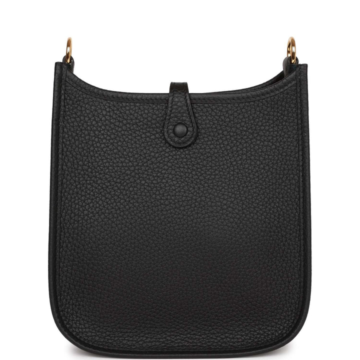 Top quality Hermes Evelyne TPM Black Clemence Gold Hardware