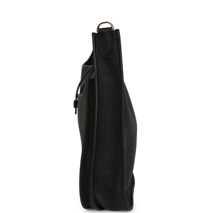 Top quality Hermes Evelyne III PM Black Clemence Gold Hardware