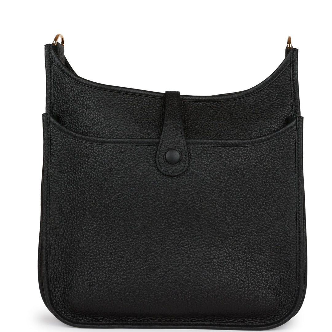 Top quality Hermes Evelyne III PM Black Clemence Gold Hardware