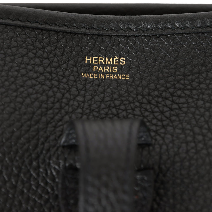 Top quality Hermes Evelyne III PM Black Clemence Gold Hardware