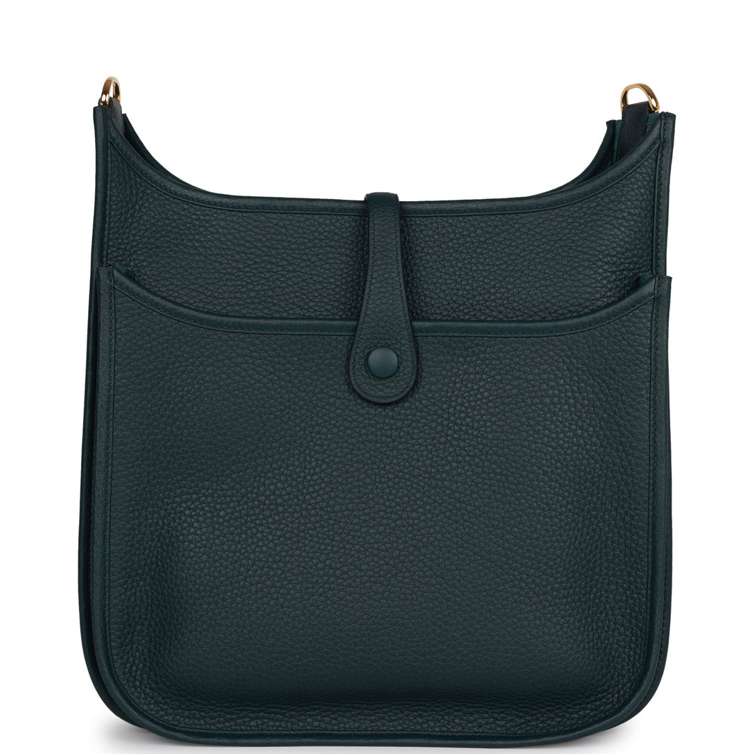 Top quality Hermes Evelyne III PM Vert Cypress Clemence Gold Hardware
