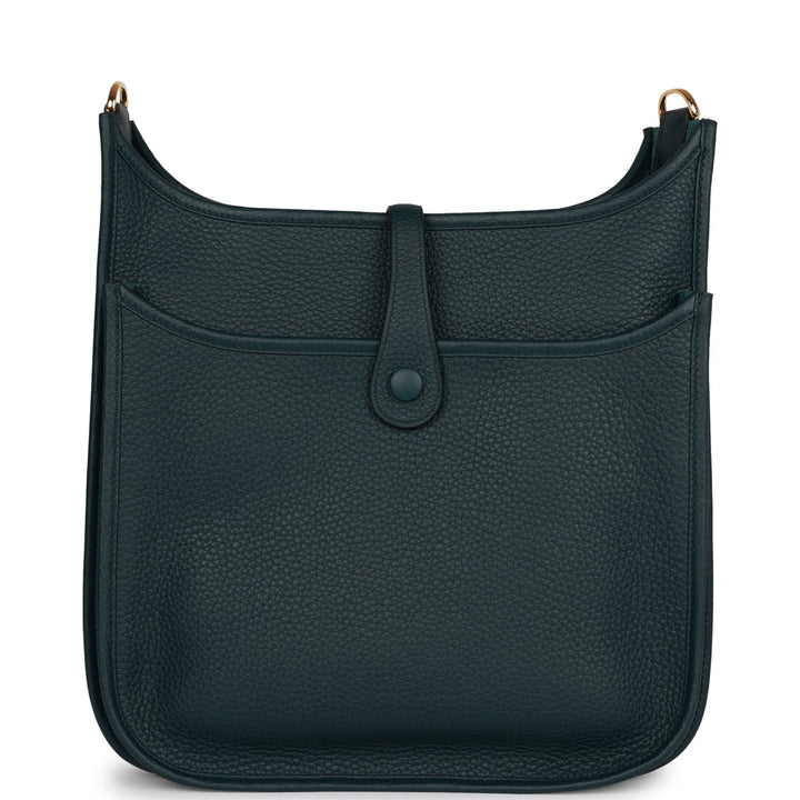 Top quality Hermes Evelyne III PM Vert Cypress Clemence Gold Hardware