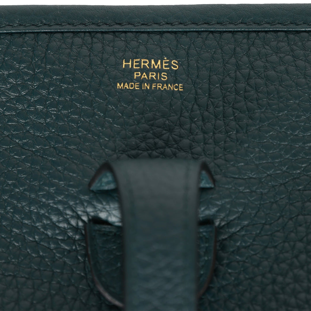Top quality Hermes Evelyne III PM Vert Cypress Clemence Gold Hardware