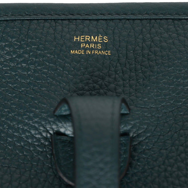 Top quality Hermes Evelyne III PM Vert Cypress Clemence Gold Hardware