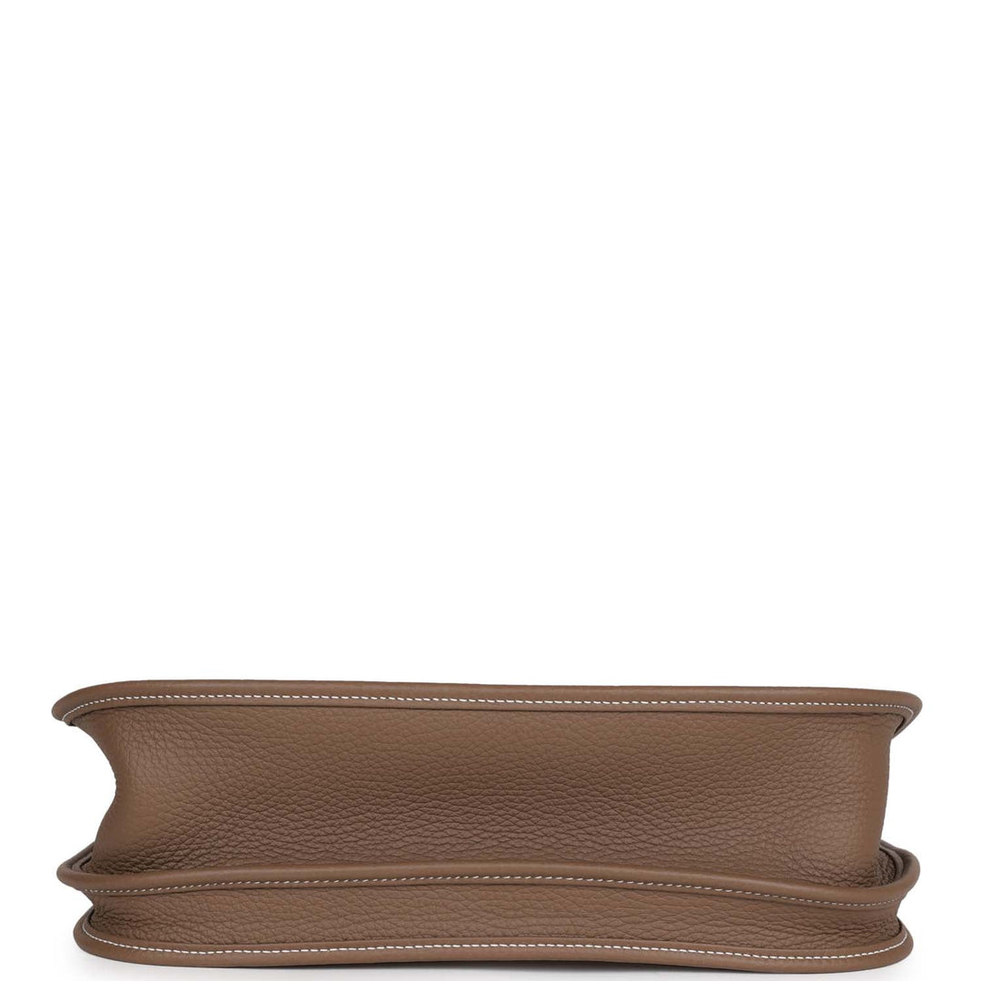 Top quality Hermes Evelyne III GM Etoupe Clemence Palladium Hardware