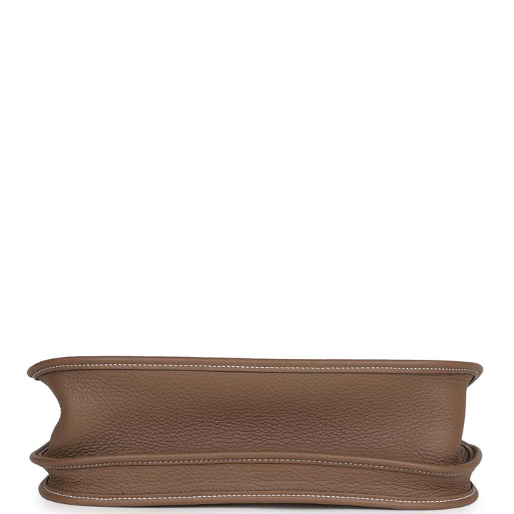Top quality Hermes Evelyne III GM Etoupe Clemence Palladium Hardware