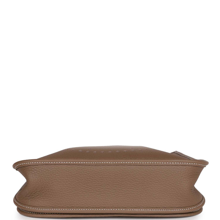 Top quality Hermes Evelyne III PM Etoupe Clemence Palladium Hardware