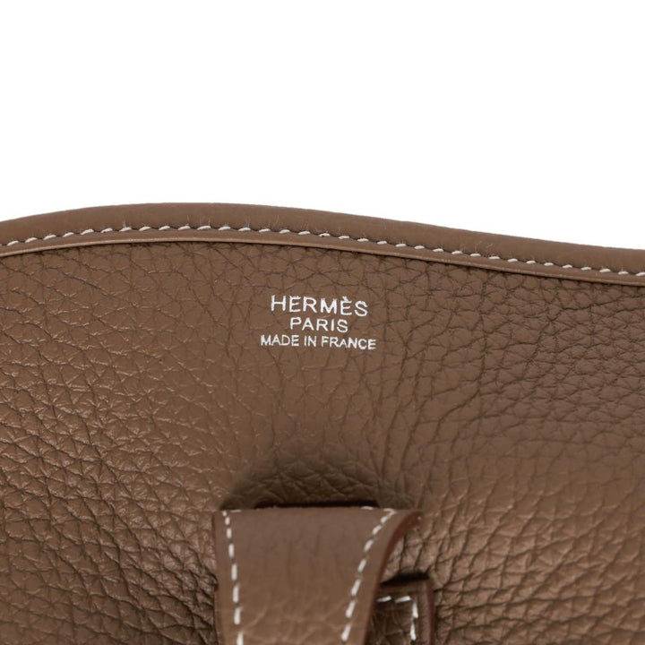 Top quality Hermes Evelyne III PM Etoupe Clemence Palladium Hardware