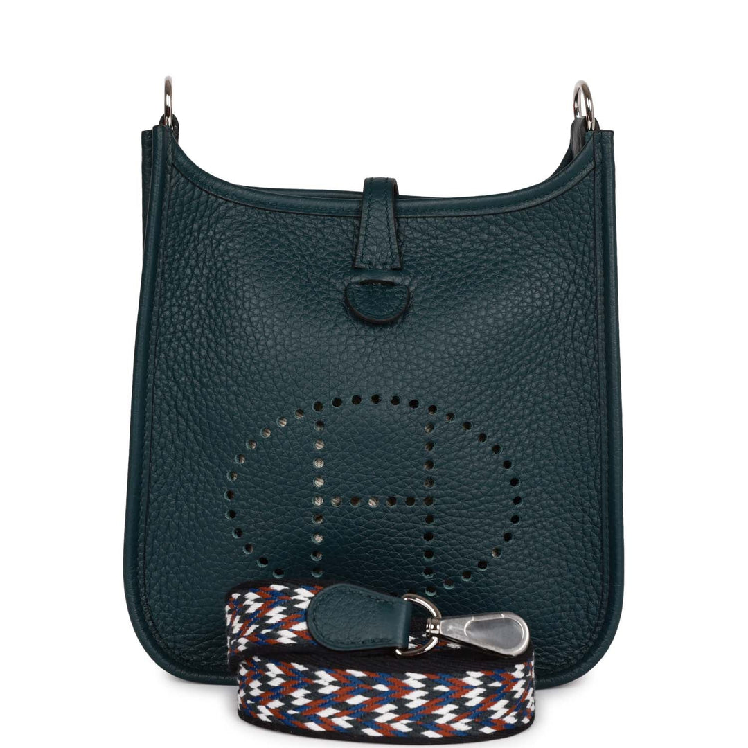Top quality Hermes Evelyne TPM Vert Cypress Clemence Palladium Hardware