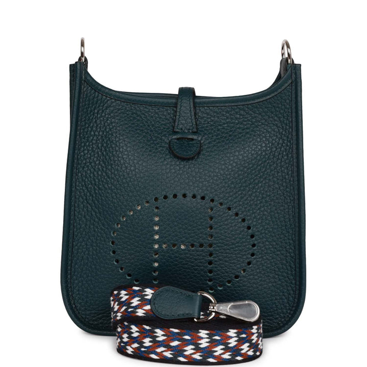 Top quality Hermes Evelyne TPM Vert Cypress Clemence Palladium Hardware