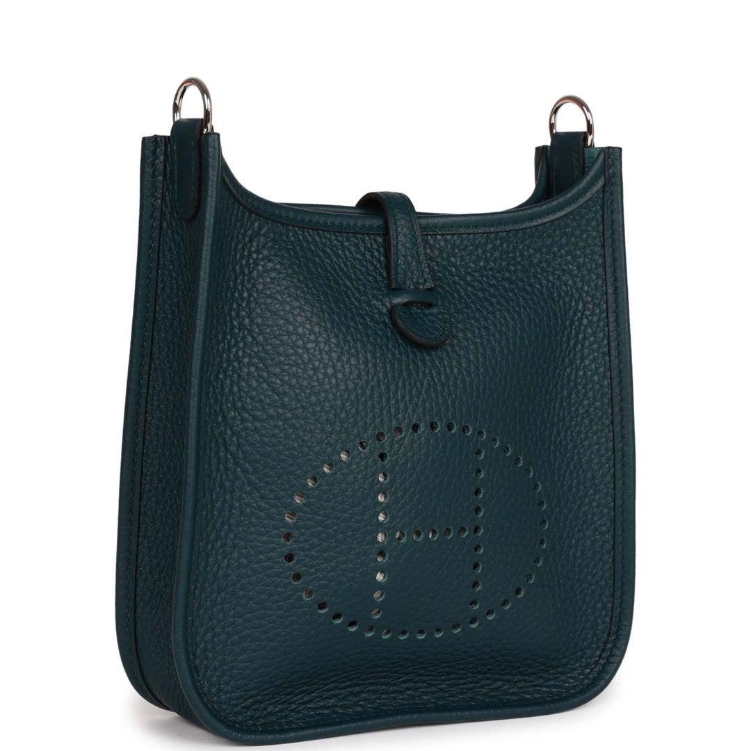 Top quality Hermes Evelyne TPM Vert Cypress Clemence Palladium Hardware
