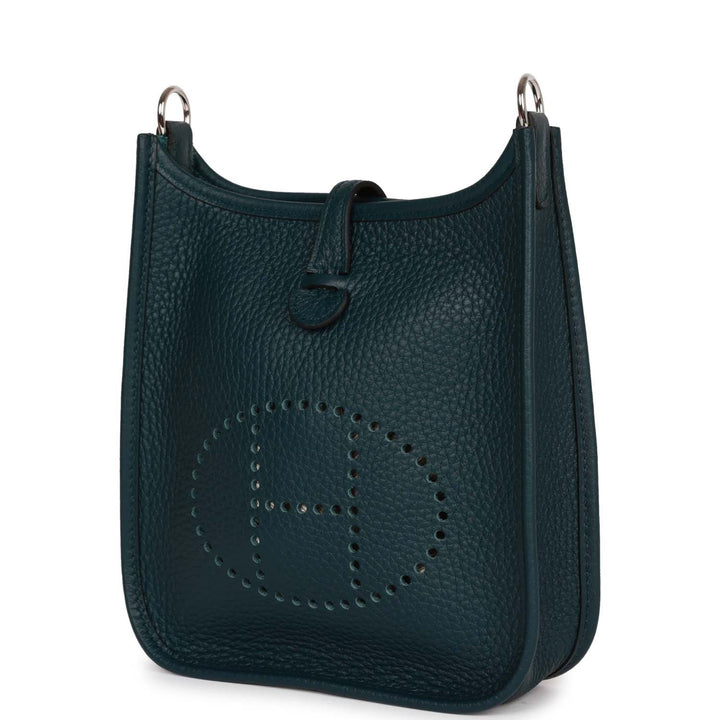 Top quality Hermes Evelyne TPM Vert Cypress Clemence Palladium Hardware