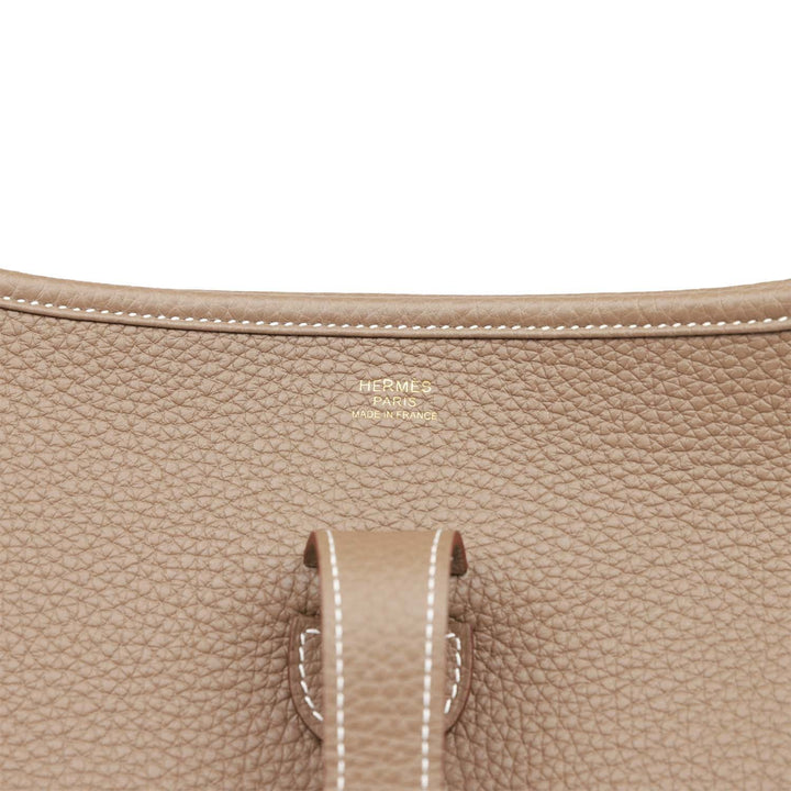 Top quality Hermes Evelyne III GM Etoupe Clemence Gold Hardware