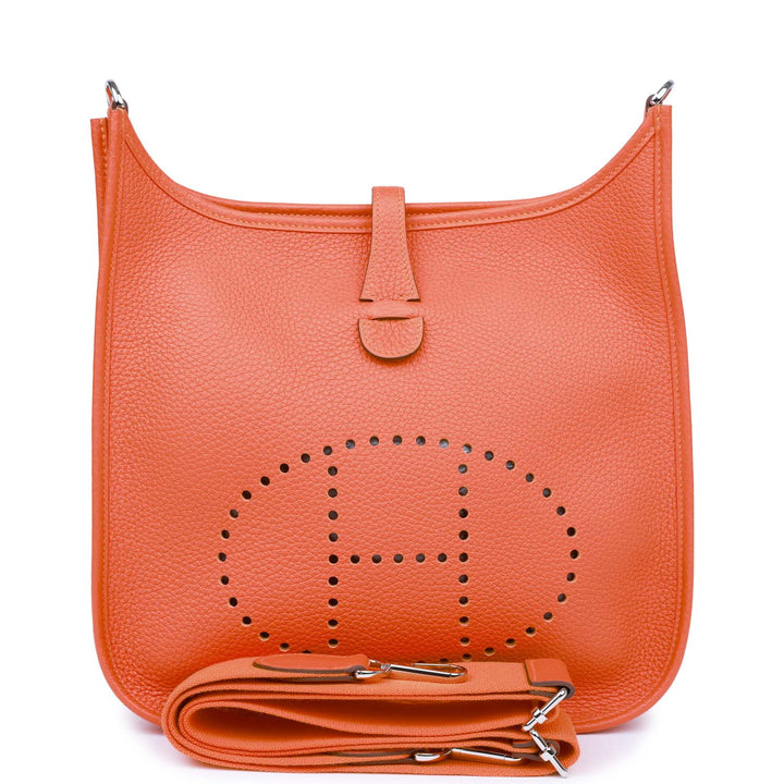 Top quality Hermes Evelyne III PM Feu Clemence Palladium Hardware