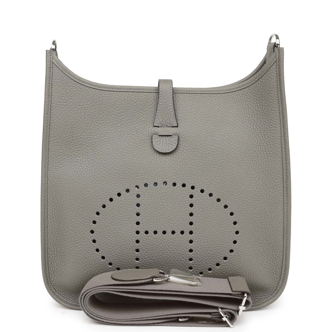 Top quality Hermes Evelyne III PM Gris Meyer Clemence Palladium Hardware