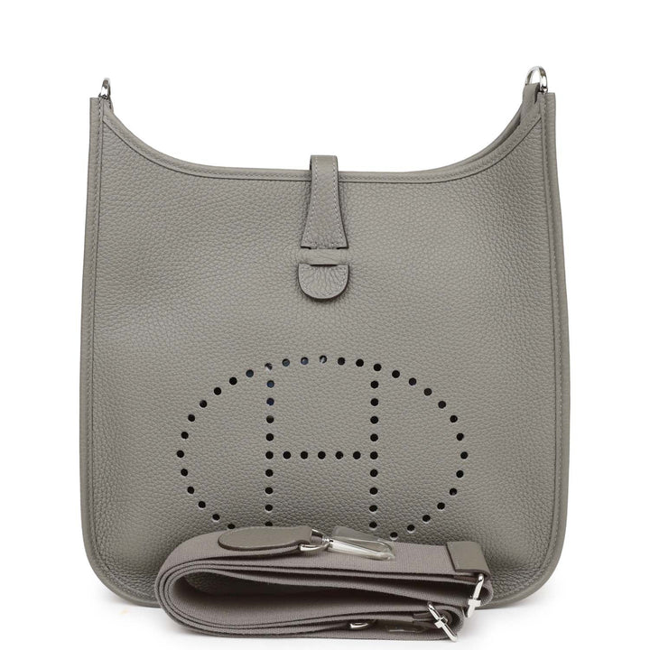 Top quality Hermes Evelyne III PM Gris Meyer Clemence Palladium Hardware