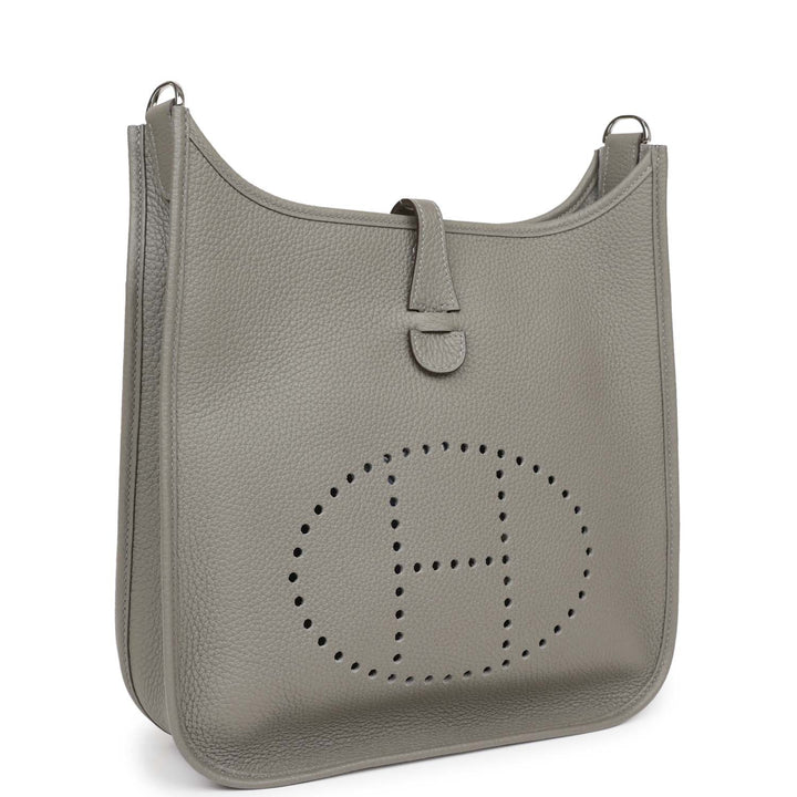 Top quality Hermes Evelyne III PM Gris Meyer Clemence Palladium Hardware