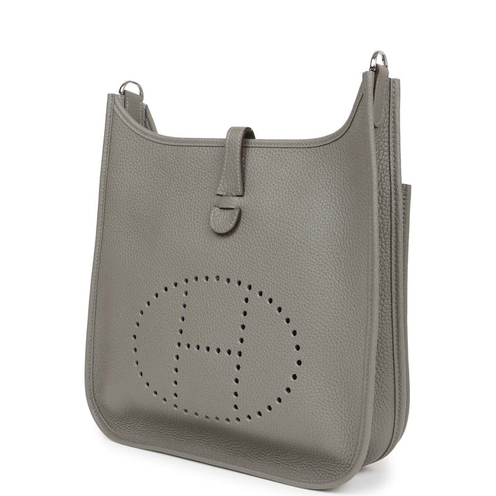 Top quality Hermes Evelyne III PM Gris Meyer Clemence Palladium Hardware