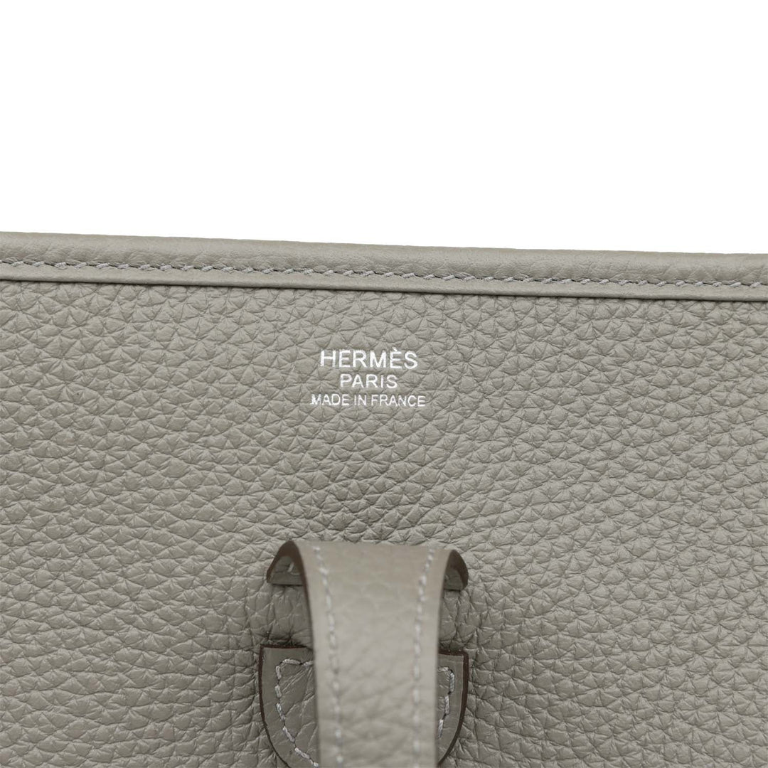 Top quality Hermes Evelyne III PM Gris Meyer Clemence Palladium Hardware