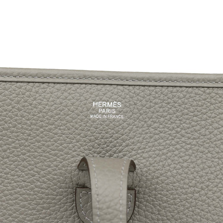 Top quality Hermes Evelyne III PM Gris Meyer Clemence Palladium Hardware