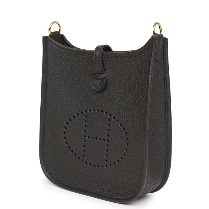 Hermes Evelyne TPM Black Clemence Gold Hardware