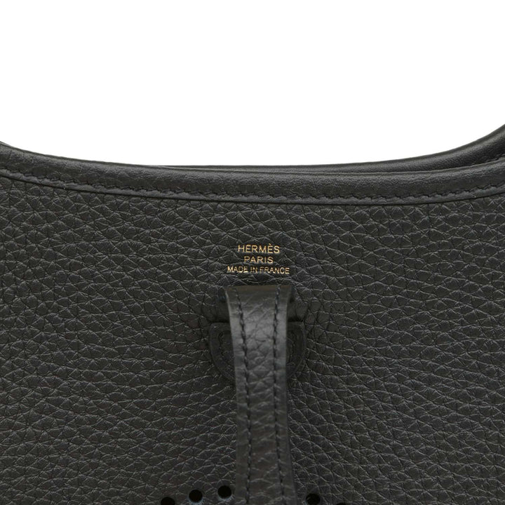 Hermes Evelyne TPM Black Clemence Gold Hardware