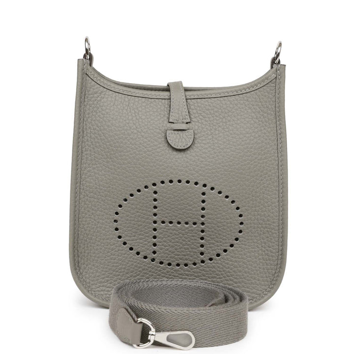 Top quality Hermes Evelyne TPM Gris Meyer Clemence Palladium Hardware