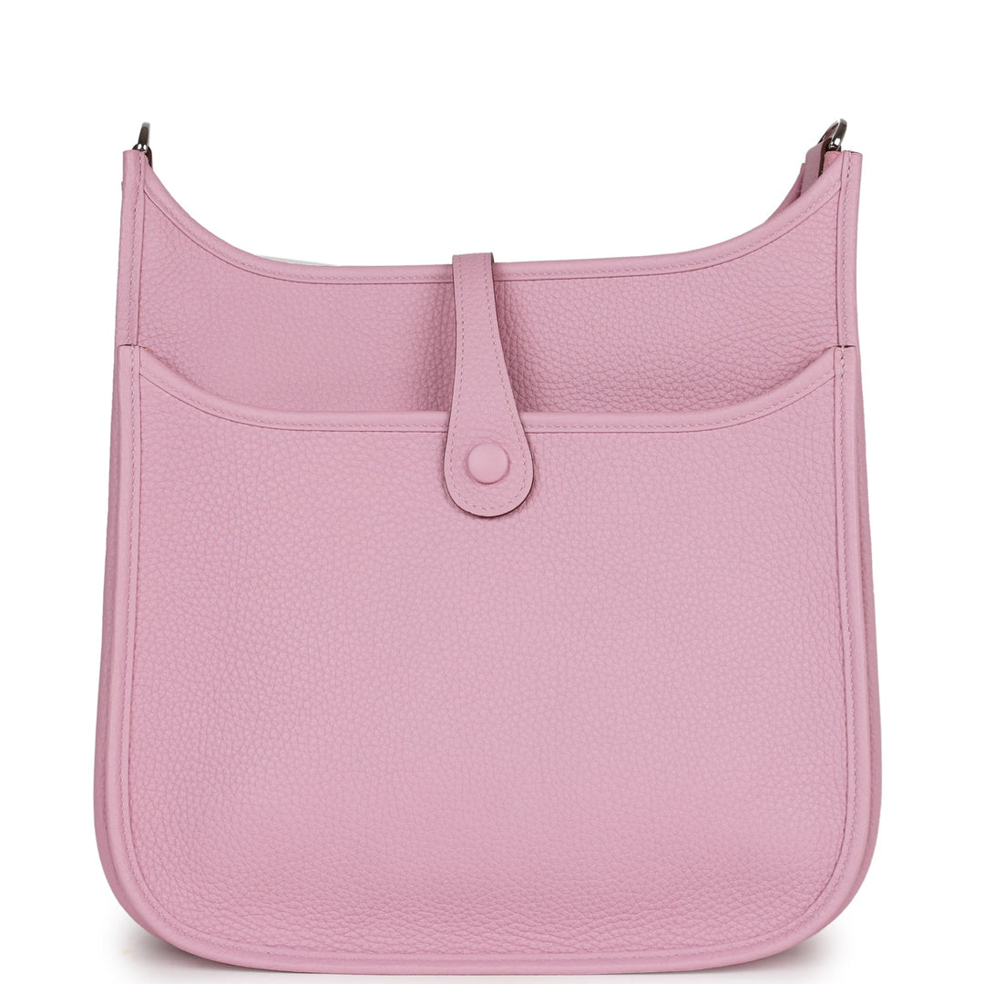 Top quality Hermes Evelyne III PM Mauve Sylvestre Clemence Palladium Hardware