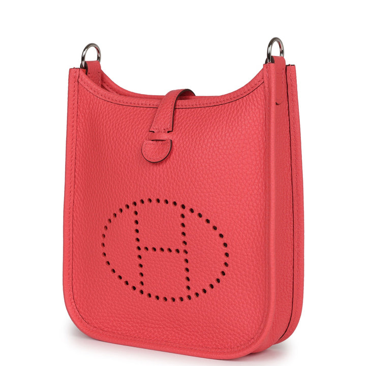Top quality Hermes Evelyne TPM Rose Texas Clemence Palladium Hardware