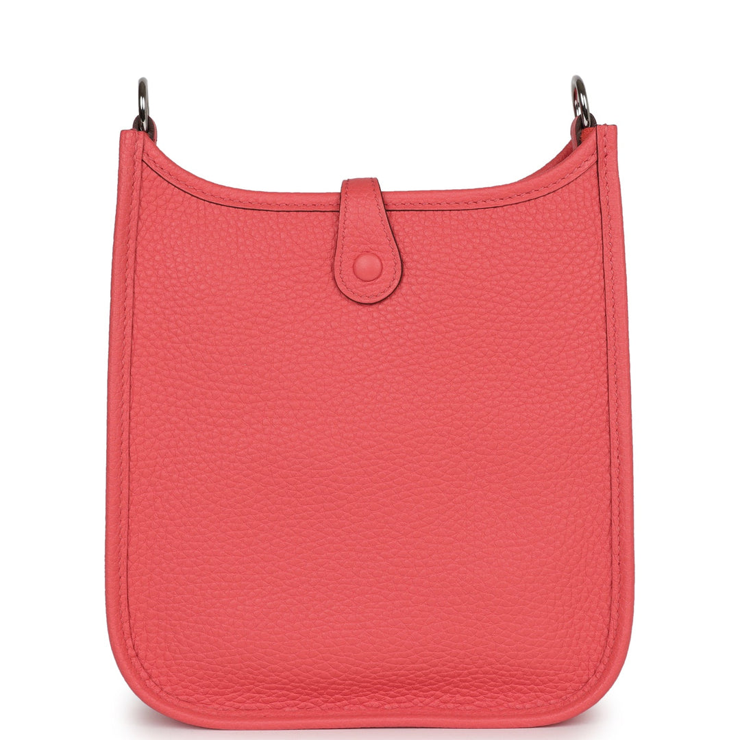Top quality Hermes Evelyne TPM Rose Texas Clemence Palladium Hardware