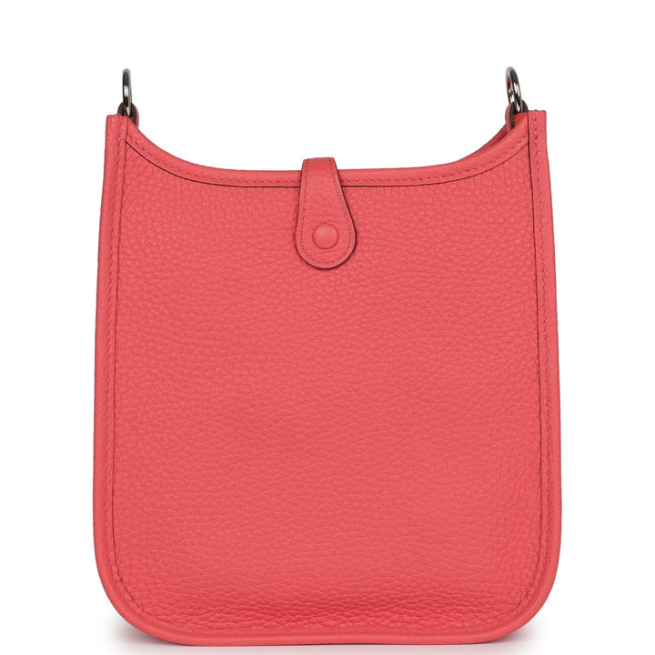 Top quality Hermes Evelyne TPM Rose Texas Clemence Palladium Hardware