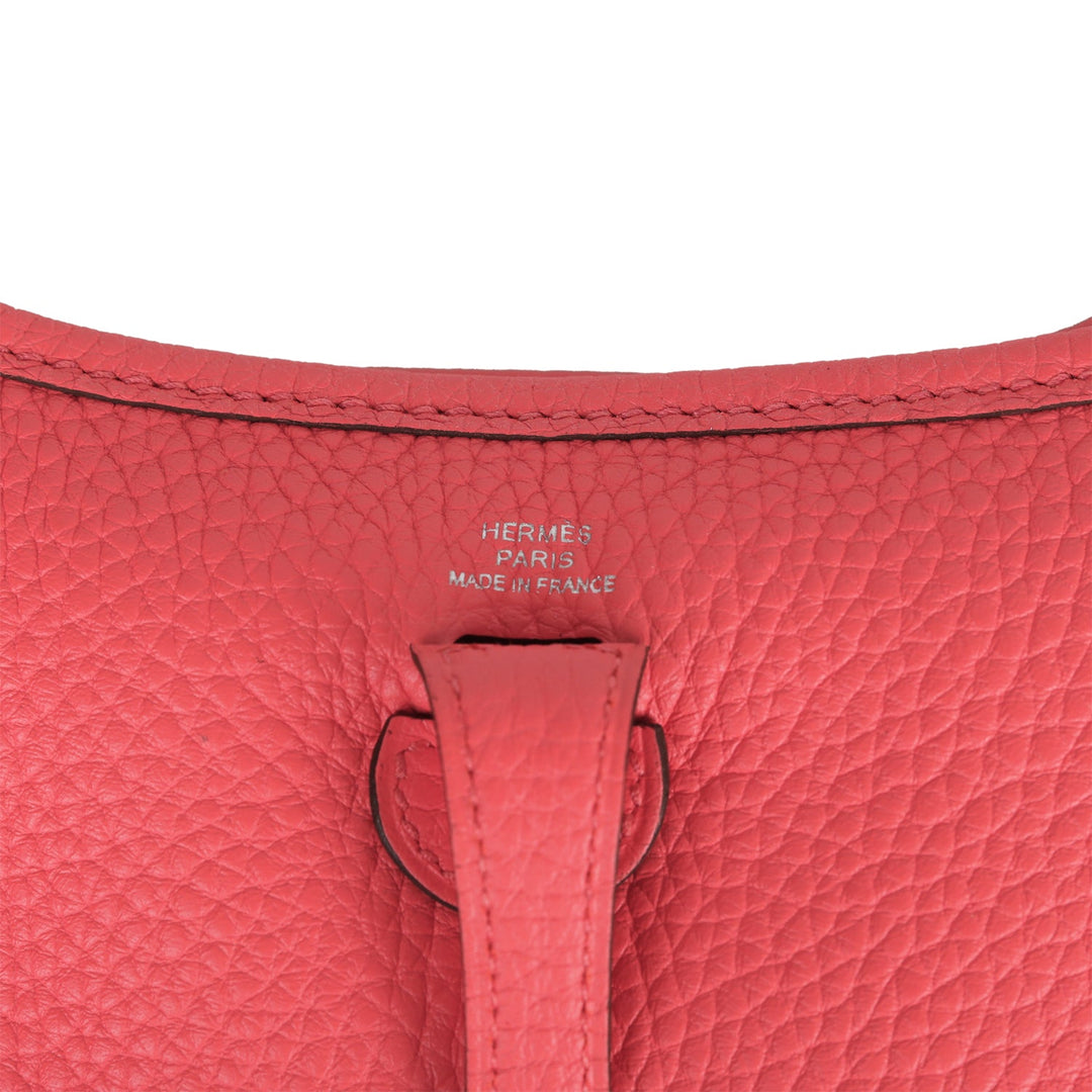 Top quality Hermes Evelyne TPM Rose Texas Clemence Palladium Hardware