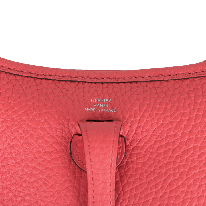 Top quality Hermes Evelyne TPM Rose Texas Clemence Palladium Hardware
