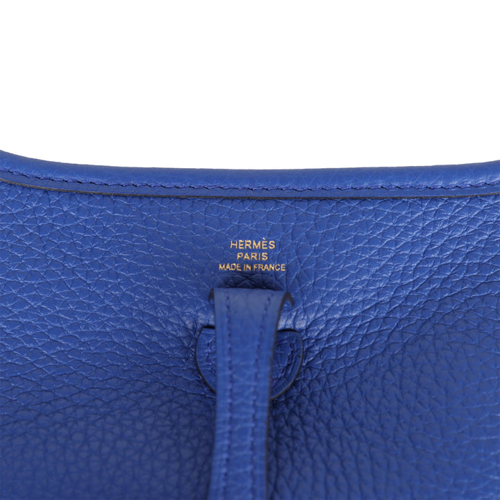Hermes Evelyne TPM Bleu Royal Clemence Gold Hardware