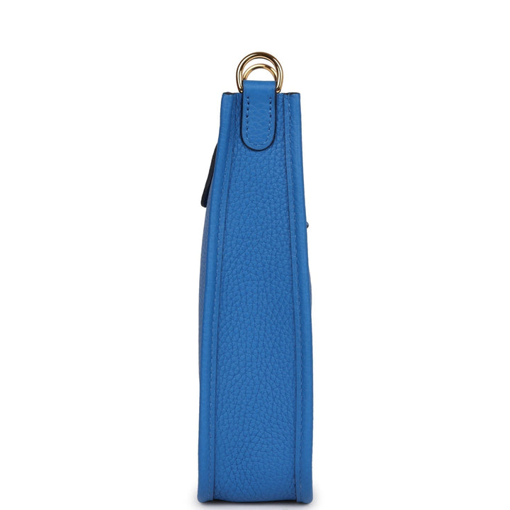 Top quality Hermes Evelyne TPM Bleu Zellige Clemence Gold Hardware