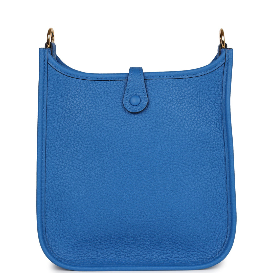 Top quality Hermes Evelyne TPM Bleu Zellige Clemence Gold Hardware