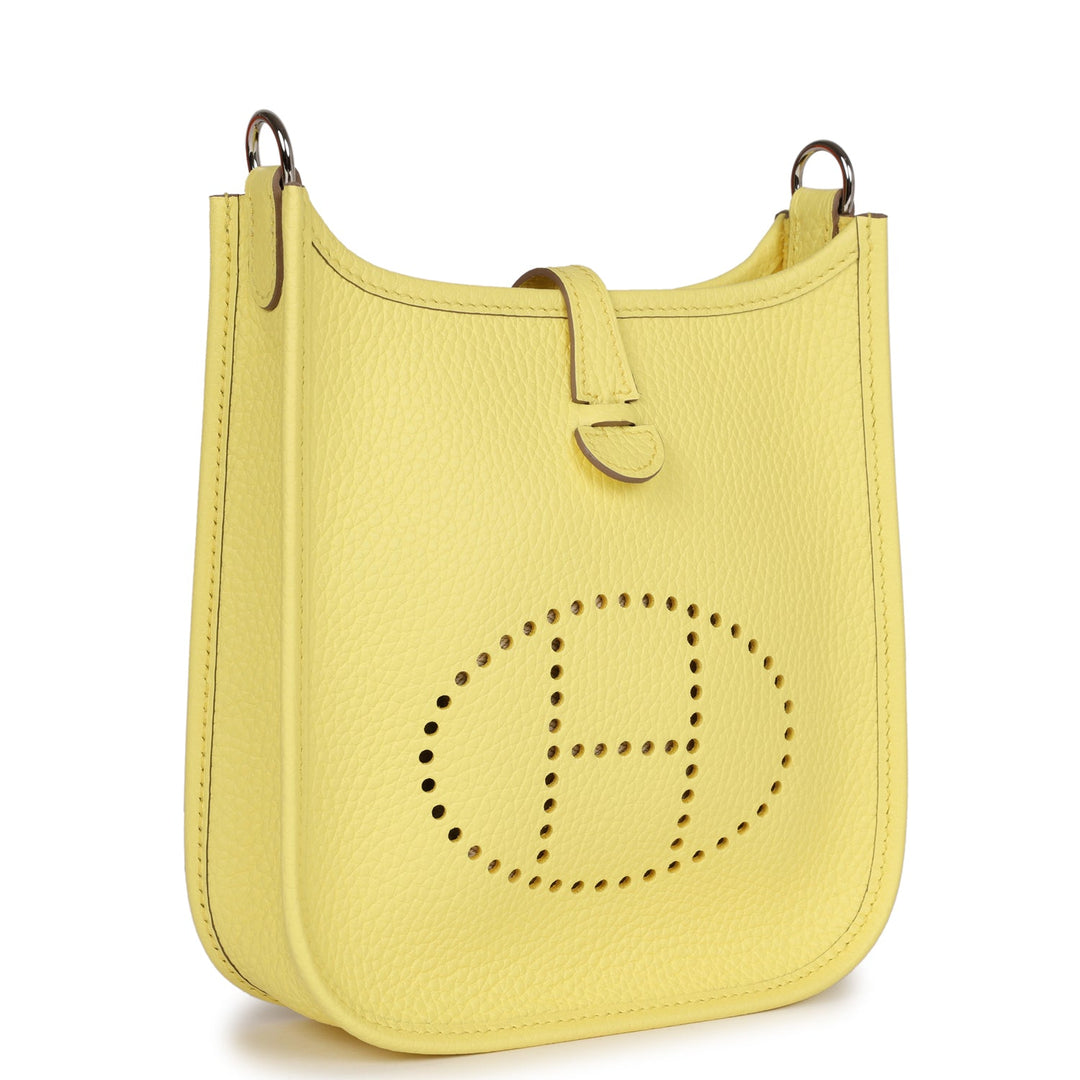 Top quality Hermes Evelyne TPM Limoncello Clemence Palladium Hardware