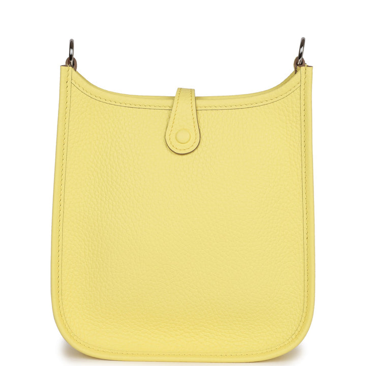 Top quality Hermes Evelyne TPM Limoncello Clemence Palladium Hardware