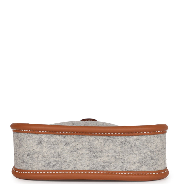 Top quality Hermes Evelyne TPM Gris Clair and Gold Swift Palladium Hardware