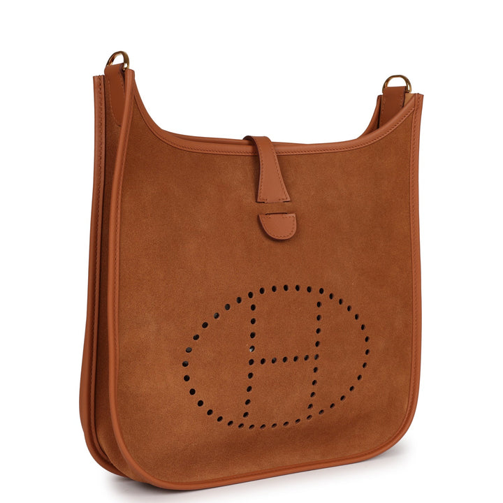Top quality Hermes Evelyne III PM Gold Grizzly and Chamois Swift Gold Hardware
