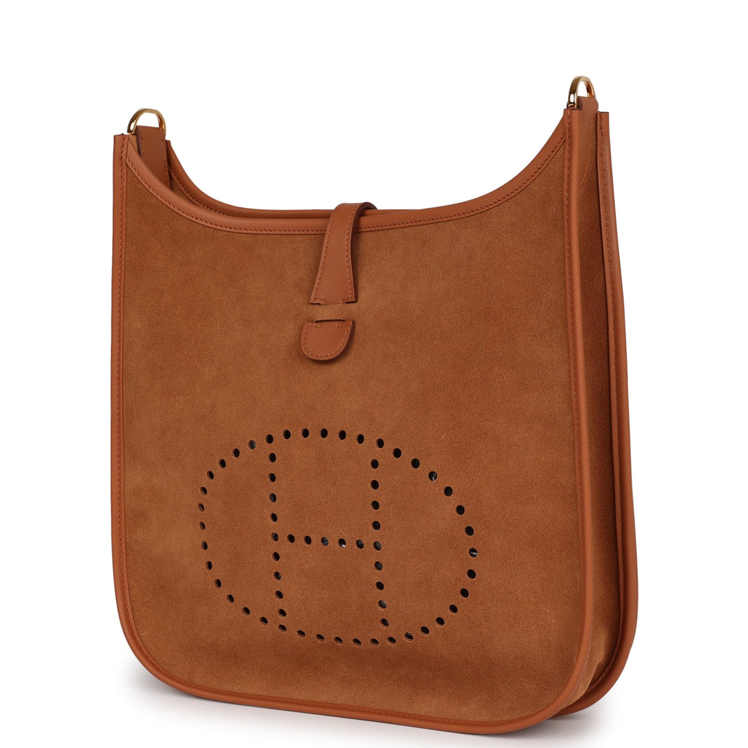 Top quality Hermes Evelyne III PM Gold Grizzly and Chamois Swift Gold Hardware