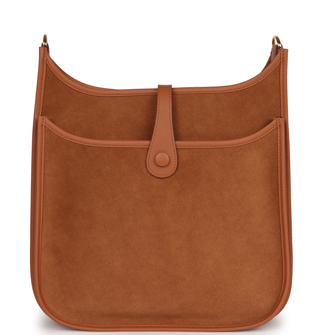 Top quality Hermes Evelyne III PM Gold Grizzly and Chamois Swift Gold Hardware