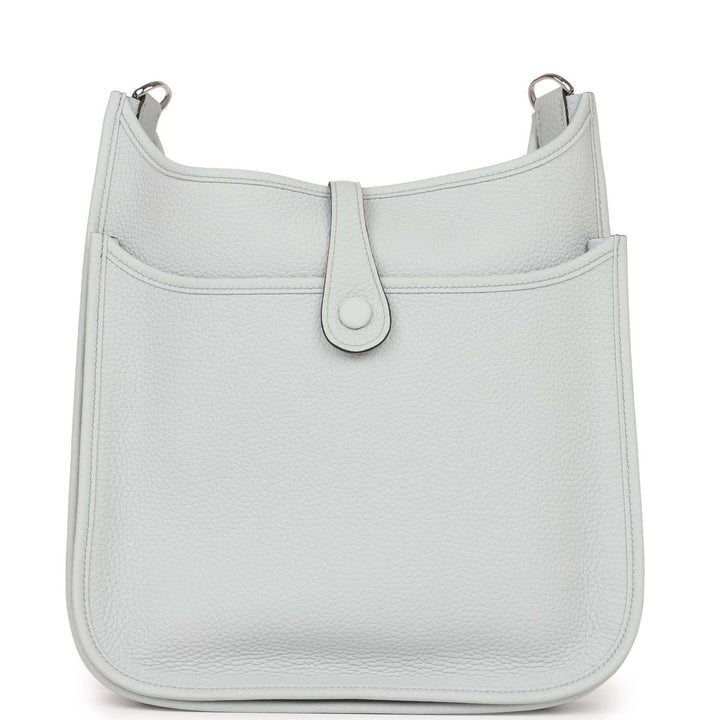 Top quality Hermes Evelyne III PM Bleu Pale Clemence Palladium Hardware